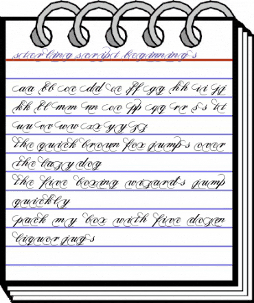 Sterling Script Beginnings Regular animated font preview Sterling Script Beginnings Regular animated font preview