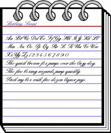 Sterling Script Regular animated font preview