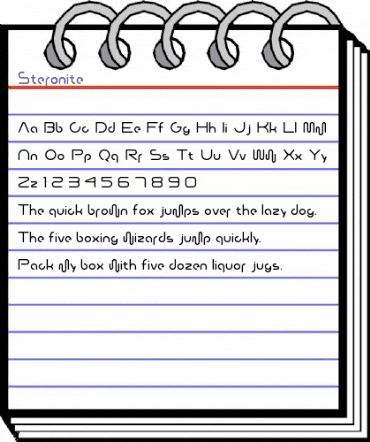 Steronite Regular animated font preview Steronite Regular animated font preview