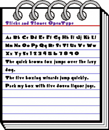 Sticks and Stones Regular animated font preview Sticks and Stones Regular animated font preview