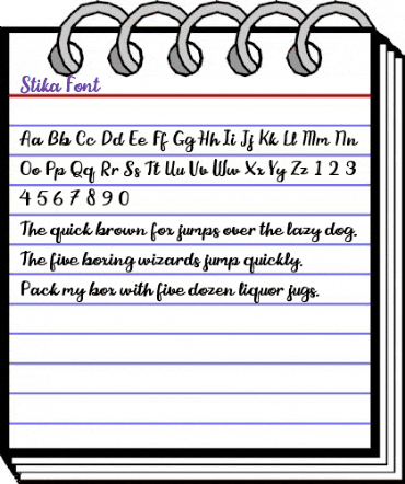 Stika Regular animated font preview