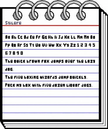 Stilere Regular animated font preview