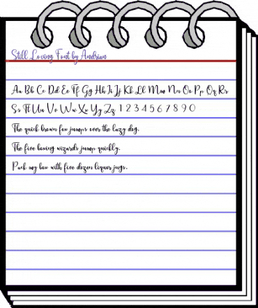 Still Loving Regular animated font preview