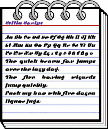 Stilla Script Regular animated font preview Stilla Script Regular animated font preview