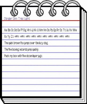Stinger Slim Trial Light animated font preview Stinger Slim Trial Light animated font preview