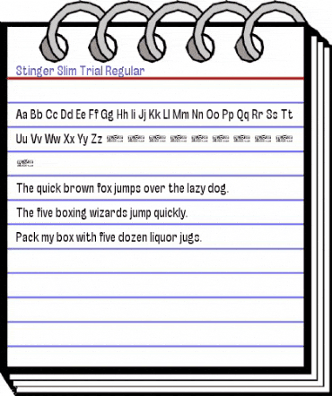 Stinger Slim Trial Regular animated font preview Stinger Slim Trial Regular animated font preview