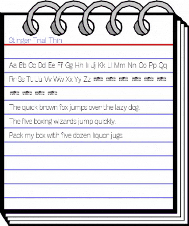 Stinger Trial Thin animated font preview Stinger Trial Thin animated font preview