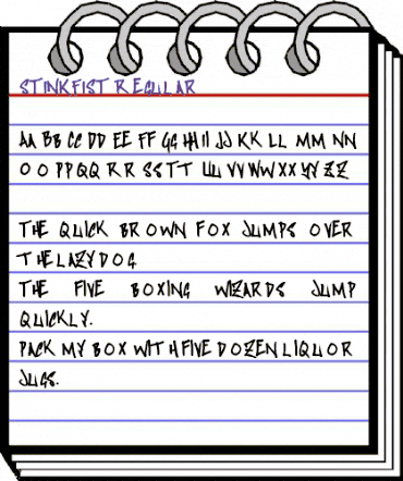 STINKFIST Regular animated font preview