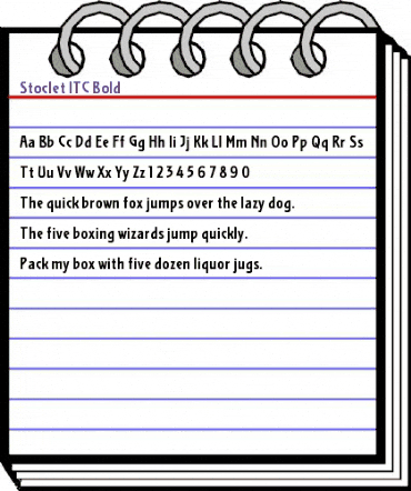 Stoclet ITC Bold animated font preview Stoclet ITC Bold animated font preview