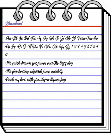 Stompkind Regular animated font preview
