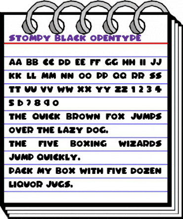 Stompy Italic animated font preview