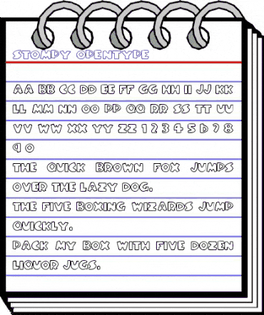 Stompy Regular animated font preview