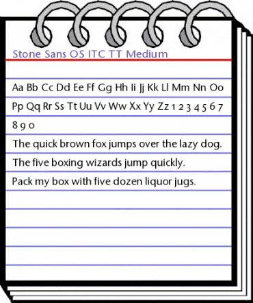 Stone Sans OS ITC TT Medium animated font preview Stone Sans OS ITC TT Medium animated font preview