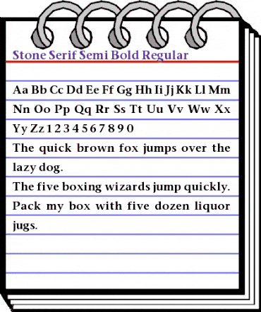 Stone Serif Semi Bold Regular animated font preview
