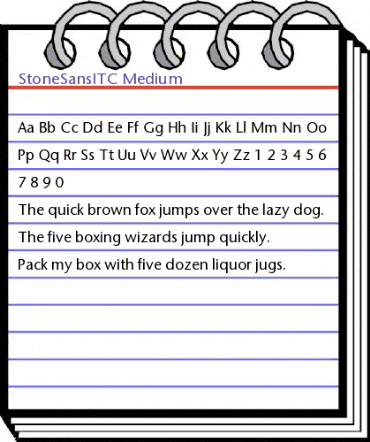 StoneSansITC Medium animated font preview StoneSansITC Medium animated font preview