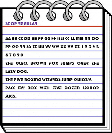 Stop Regular animated font preview
