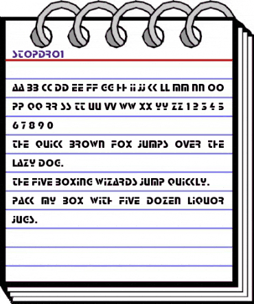 StopDRo1 Regular animated font preview