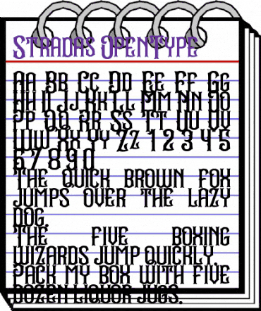 Stradas Regular animated font preview