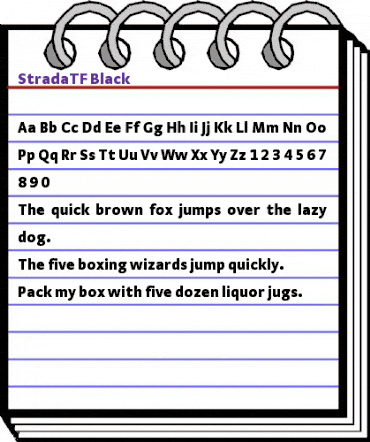 StradaTF-Black Regular animated font preview