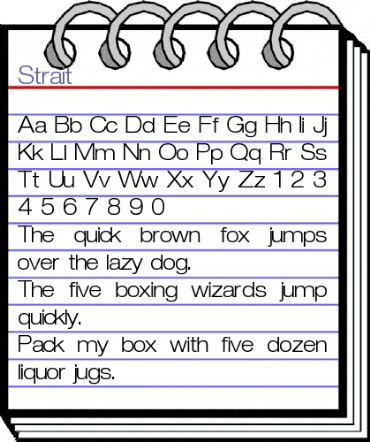 Strait Normal animated font preview