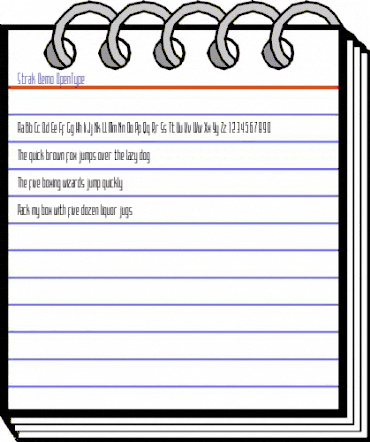 Strak Demo Regular animated font preview