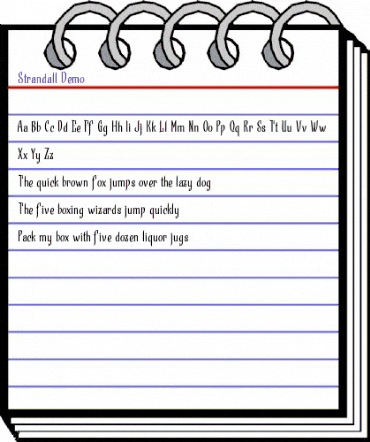 Strandall Demo Regular animated font preview Strandall Demo Regular animated font preview