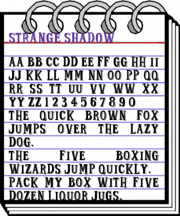 Strange Shadow Regular animated font preview
