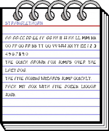 Stranglethorn Regular animated font preview