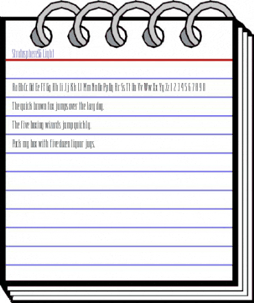 StratosphereSG Regular animated font preview