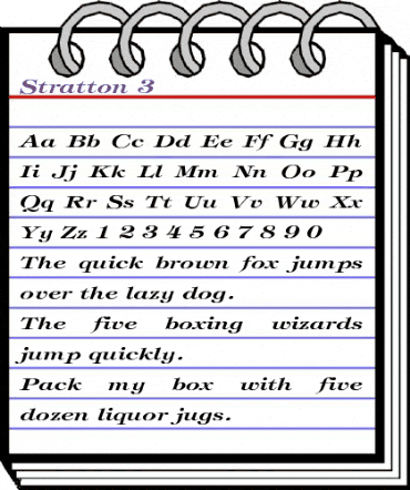 Stratton 3 Regular animated font preview Stratton 3 Regular animated font preview