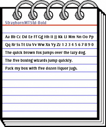 Strayhorn MT Std Bold animated font preview Strayhorn MT Std Bold animated font preview