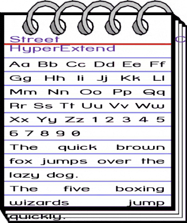 Street Corner HyperExtend Regular animated font preview