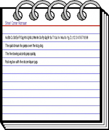 Street Corner Narrower Regular animated font preview Street Corner Narrower Regular animated font preview