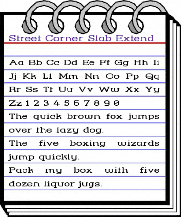 Street Corner Slab Extend Regular animated font preview Street Corner Slab Extend Regular animated font preview