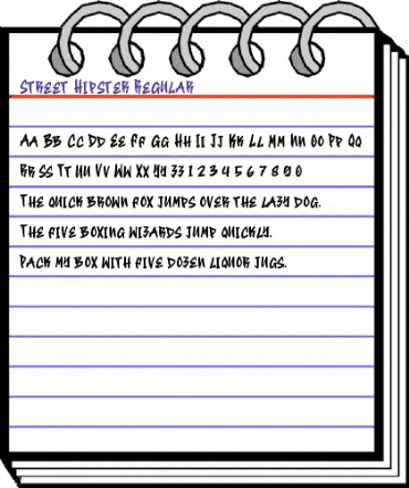 Street Hipster Regular animated font preview