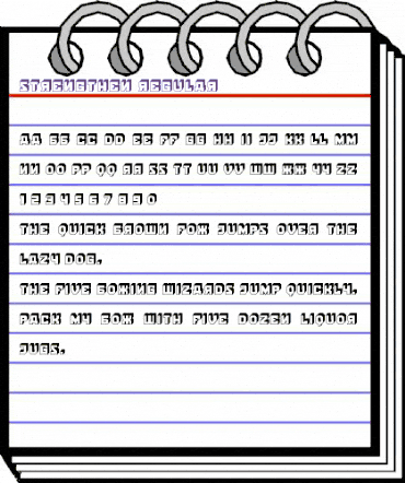 Strengthen Regular animated font preview
