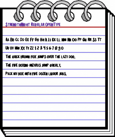 Strength Night Regular animated font preview