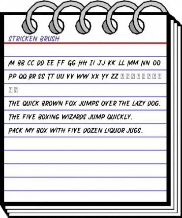 Stricken Brush Regular animated font preview
