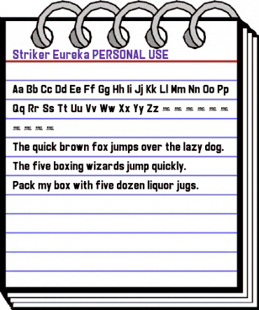 Striker Eureka PERSONAL USE Regular animated font preview Striker Eureka PERSONAL USE Regular animated font preview