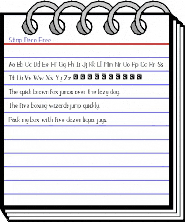 Strip Deco Free animated font preview