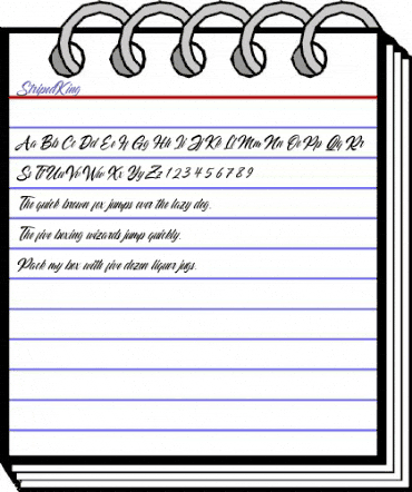 Striped King Clean Regular animated font preview Striped King Clean Regular animated font preview