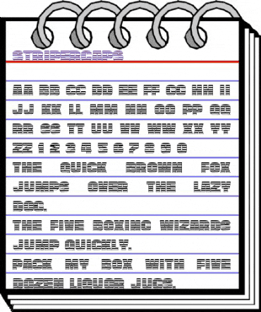 StriperCaps Regular animated font preview