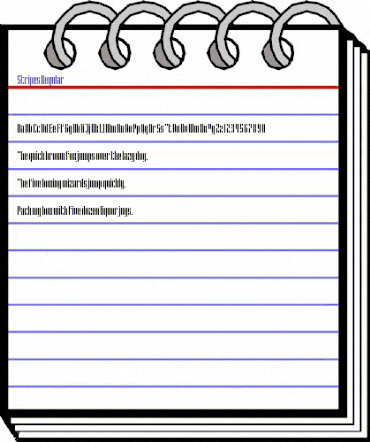 Stripes Regular animated font preview Stripes Regular animated font preview