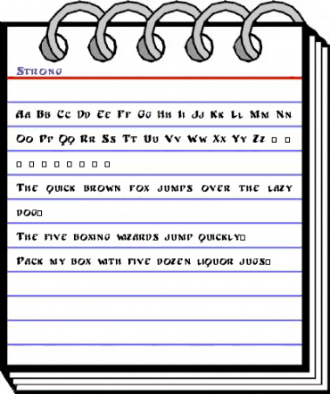 Strong Regular animated font preview