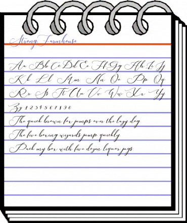 Strong Farmhouse Regular animated font preview