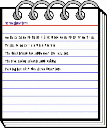 Strong Monsters Regular animated font preview