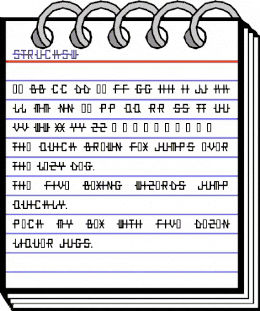 StruckSW Regular animated font preview StruckSW Regular animated font preview