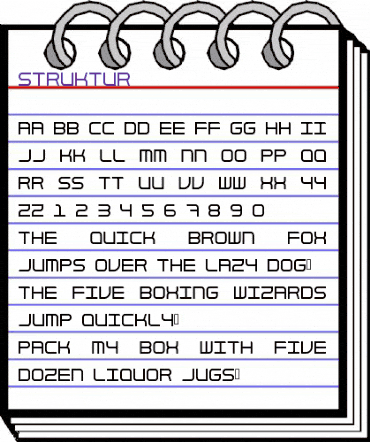 STRUKTUR Regular animated font preview