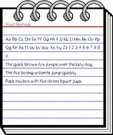 Stud Normal animated font preview