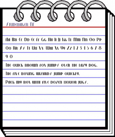 Studebaker NF Regular animated font preview Studebaker NF Regular animated font preview